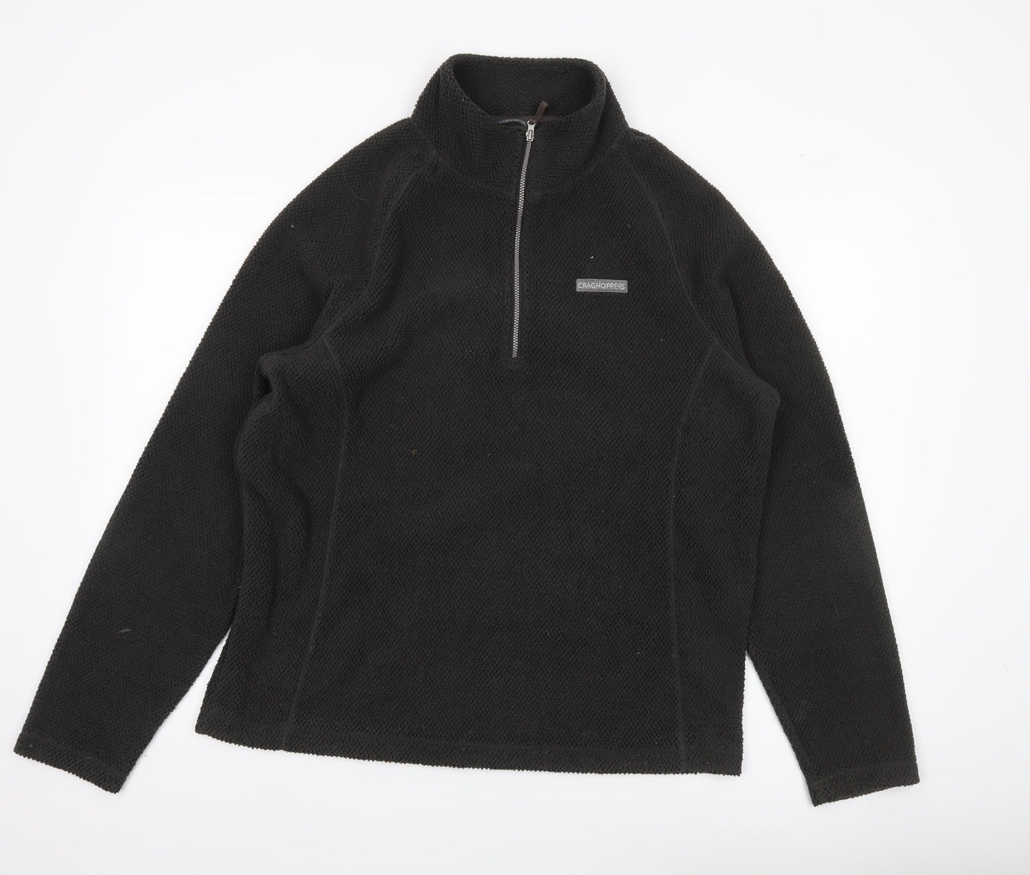 Craghoppers Men’s Black Fleece Pullover Sweatshirt L Regular Fit