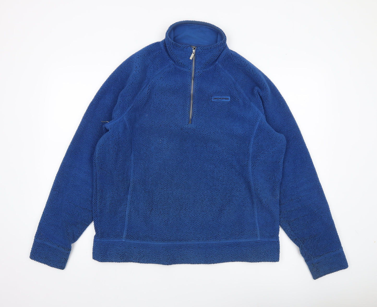 Craghoppers Men’s Blue Fleece Pullover Sweatshirt L Outdoor Hiking