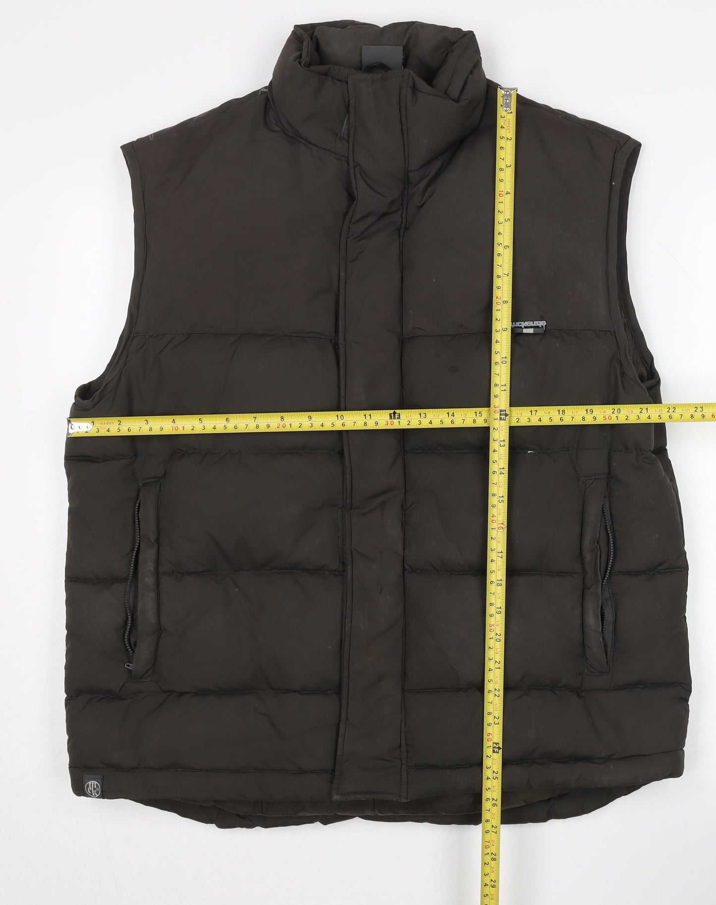 McKenzie Men’s Black Puffer Waistcoat Gilet L Quilted Winter Vest