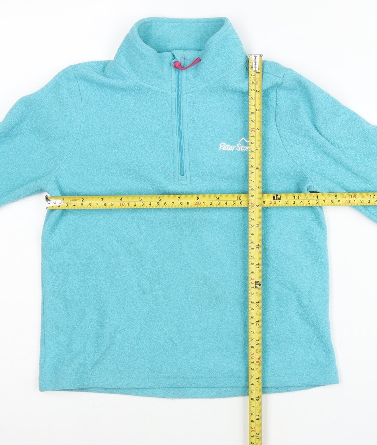Peter Storm Girls Blue Fleece 1/2 Zip Sweatshirt 7-8 Years Outdoor Wear