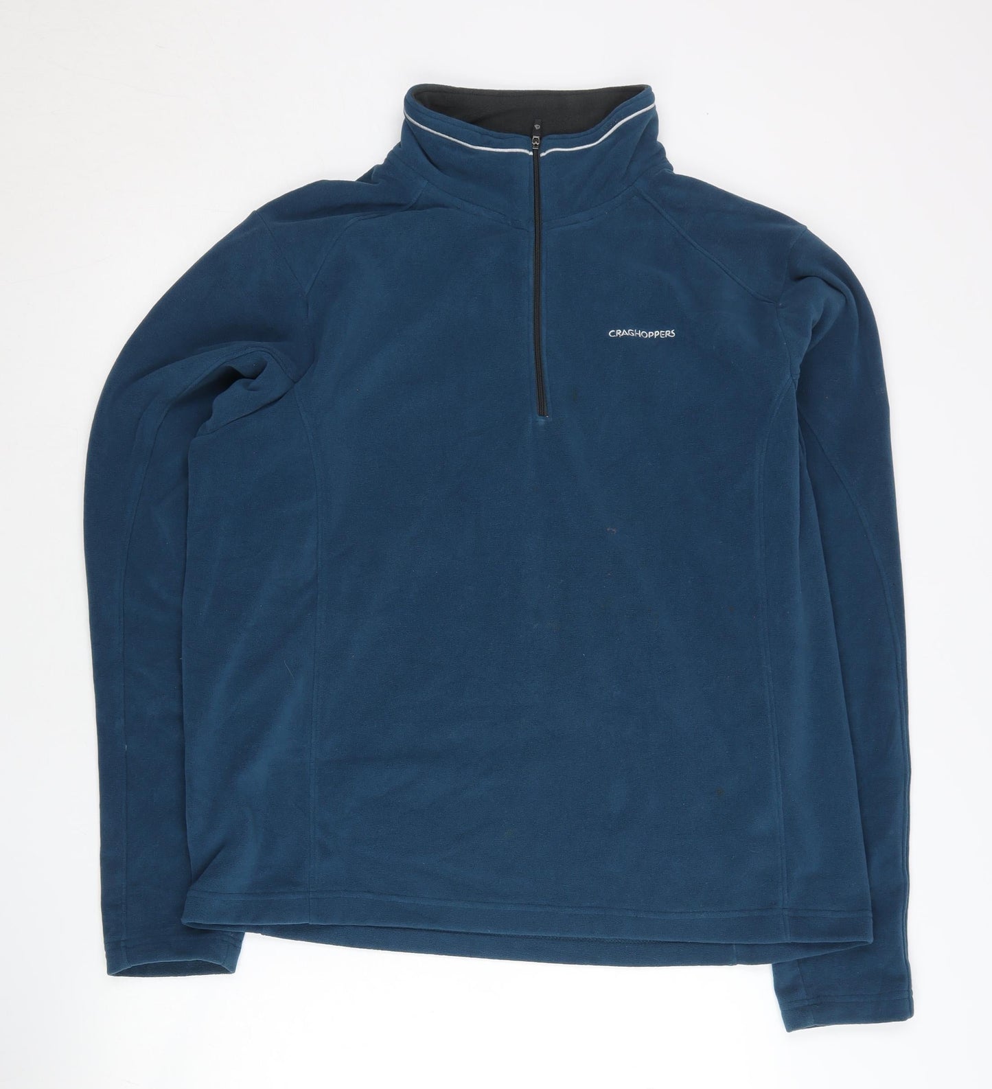 Craghoppers Mens Blue Fleece Sweatshirt L 1/4 Zip Outdoor Hiking Pullover
