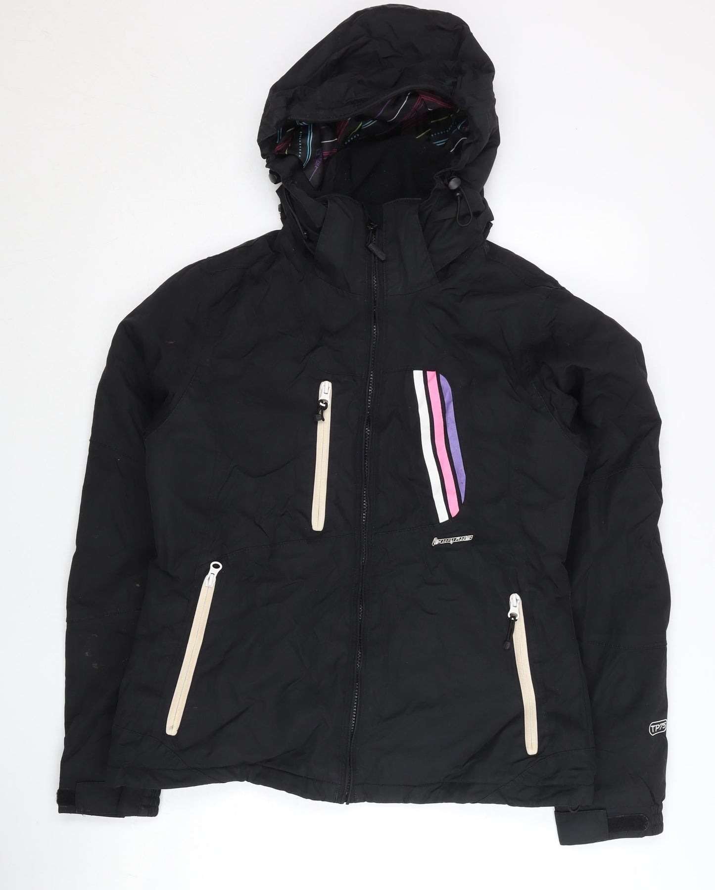 Trespass Womens Black Ski Jacket M Waterproof Hooded Winter Coat