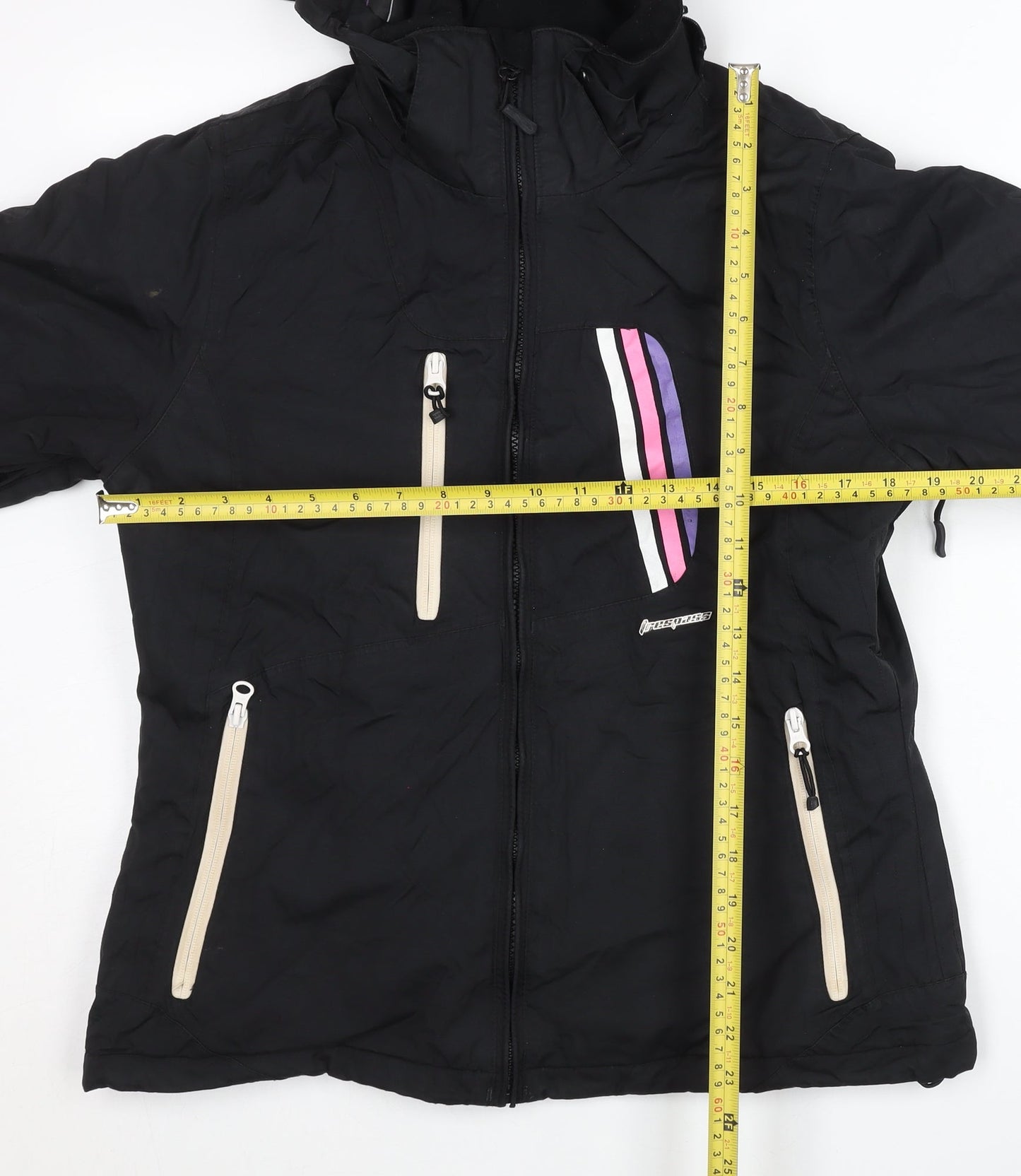 Trespass Womens Black Ski Jacket M Waterproof Hooded Winter Coat