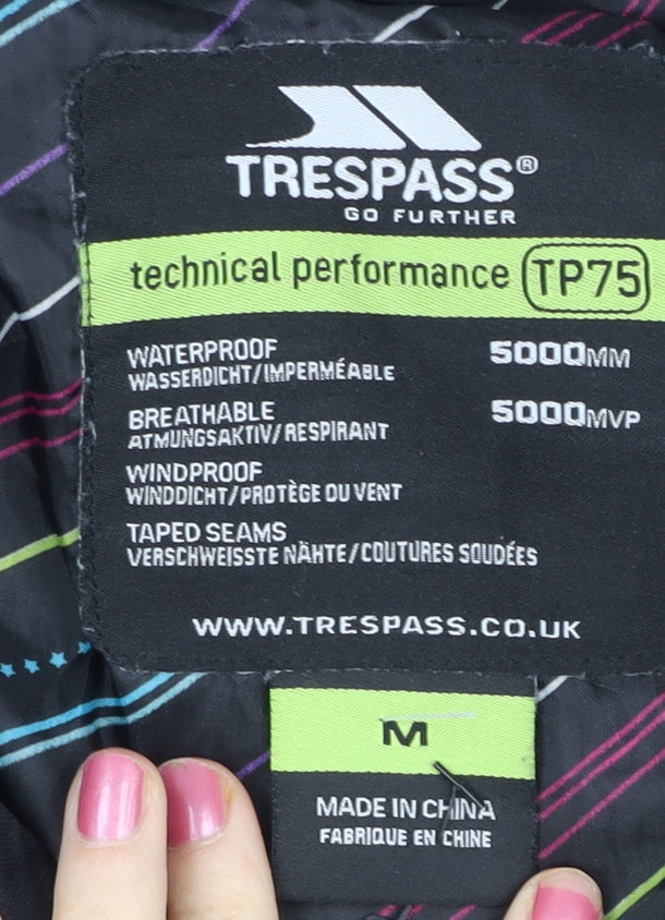 Trespass Womens Black Ski Jacket M Waterproof Hooded Winter Coat