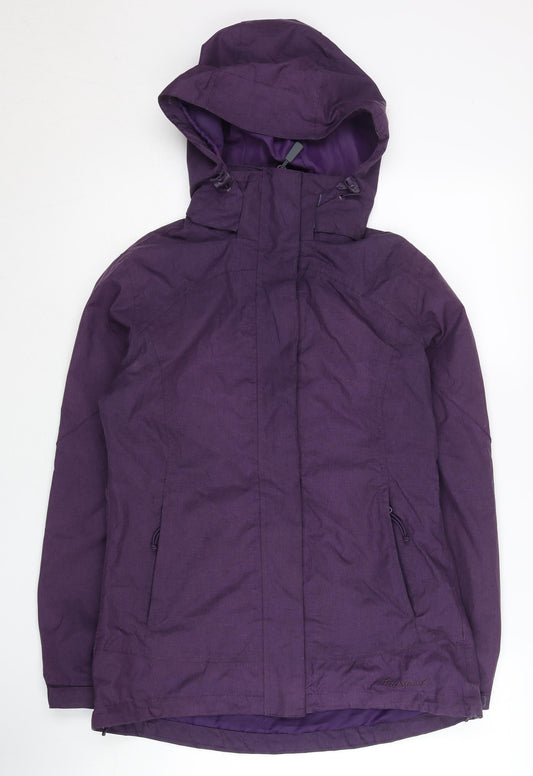 Peter Storm Womens Purple Waterproof Hooded Rain Jacket Coat Size 10
