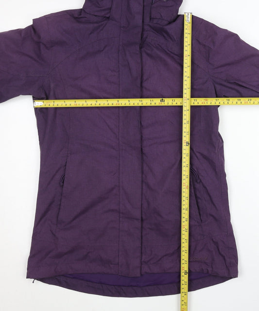 Peter Storm Womens Purple Waterproof Hooded Rain Jacket Coat Size 10