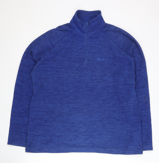 Mountain Warehouse Mens Blue XL Fleece 1/4 Zip Sweatshirt Outdoor