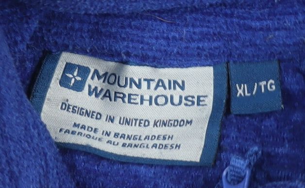 Mountain Warehouse Mens Blue XL Fleece 1/4 Zip Sweatshirt Outdoor