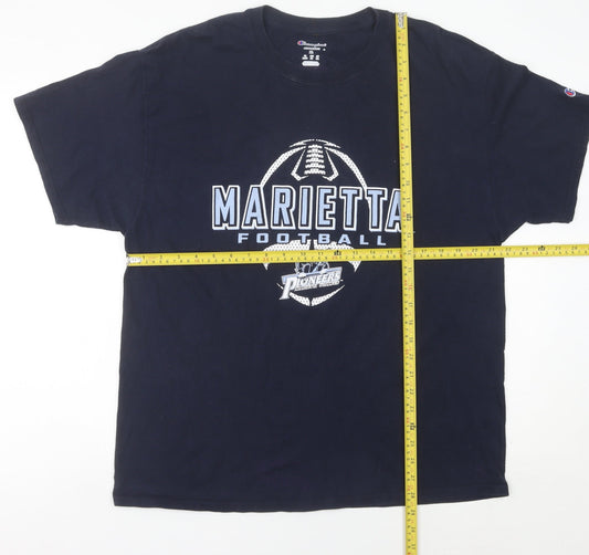 Champion Men’s XL Navy Blue Marietta Football Graphic T-Shirt