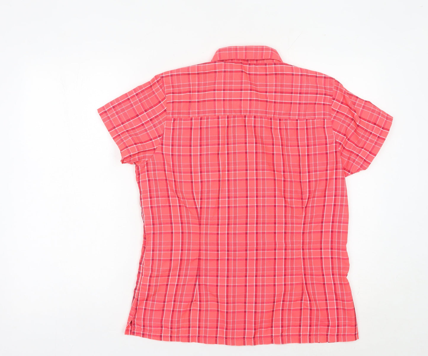 Regatta Women’s Pink Plaid Button-Up Shirt Size 14 Short Sleeve Outdoor