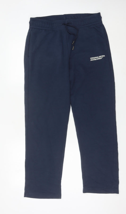 Jack & Jones Men’s Blue Sweatpants M Regular Fit Cotton Blend