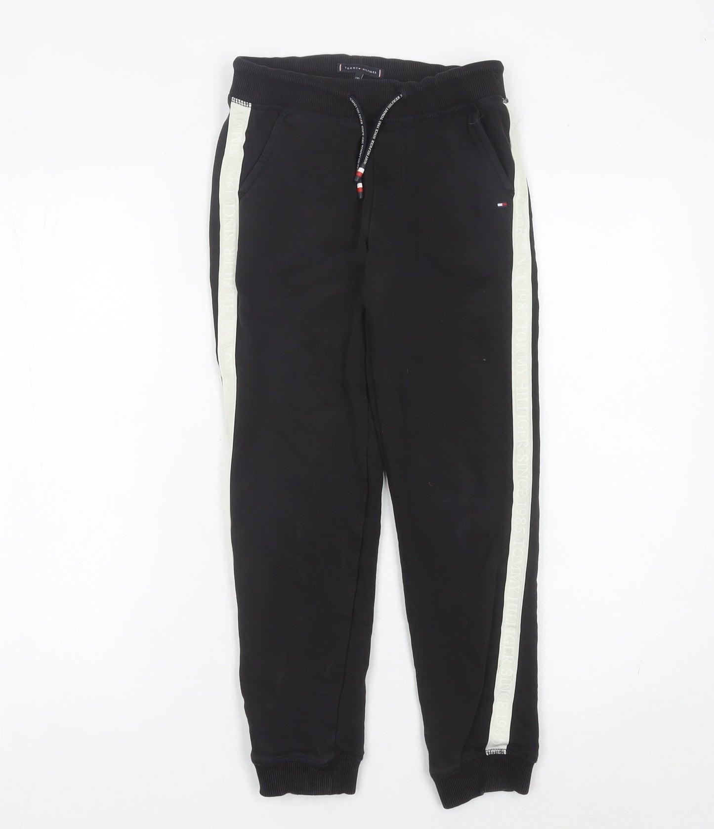 Tommy Hilfiger Boys Black Jogger Trousers 10 Years Elastic Waist
