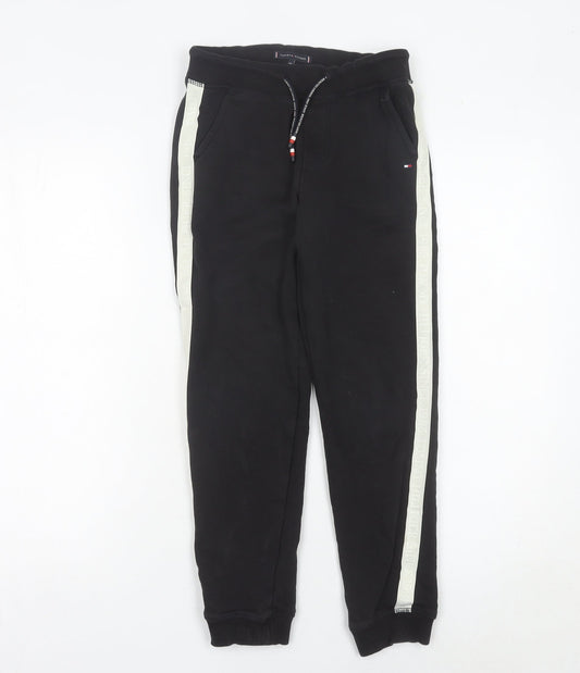 Tommy Hilfiger Boys Black Jogger Trousers 10 Years Elastic Waist