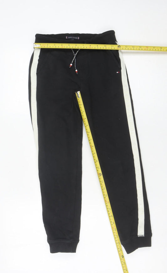 Tommy Hilfiger Boys Black Jogger Trousers 10 Years Elastic Waist