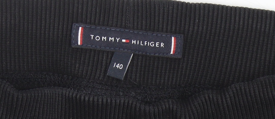 Tommy Hilfiger Boys Black Jogger Trousers 10 Years Elastic Waist