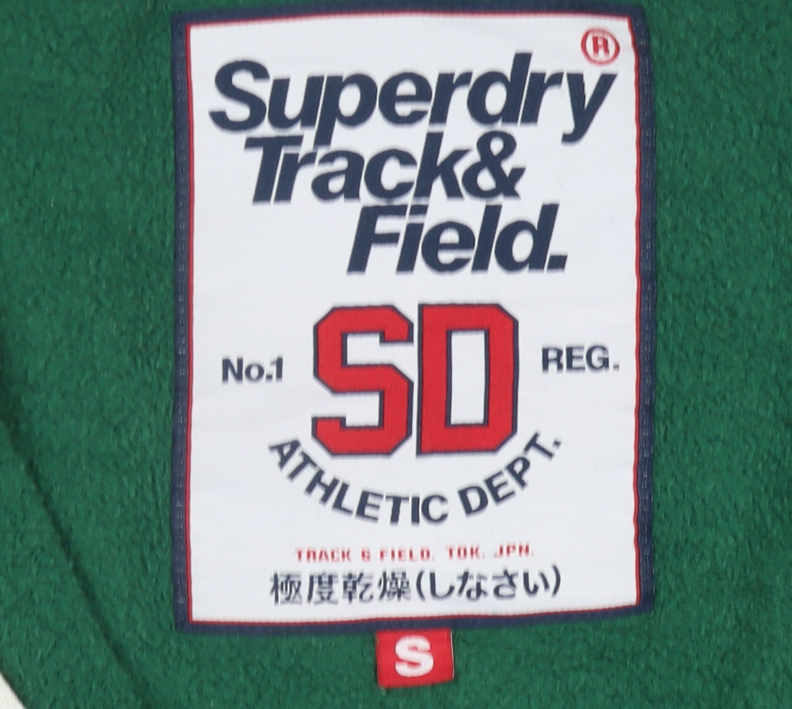Superdry Men's Green Track Jacket Size S Full Zip Sportswear