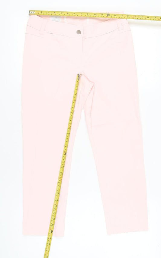 Madeleine Women’s Pink Slim Fit Cropped Trousers Size 12S
