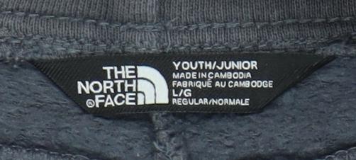 The North Face Boys Grey Cargo Jogger Trousers L Youth Cotton Blend