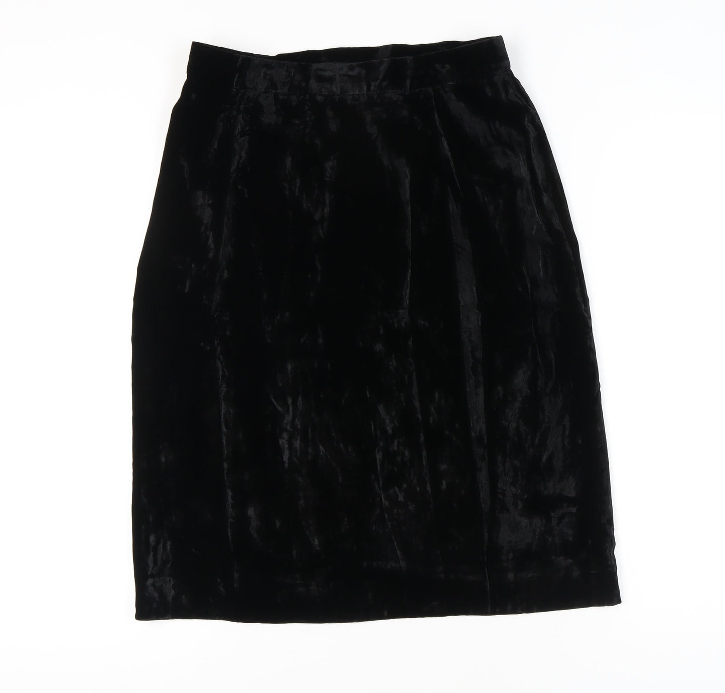 Jaeger Women’s Black Velvet Pencil Skirt Size 16 Knee Length