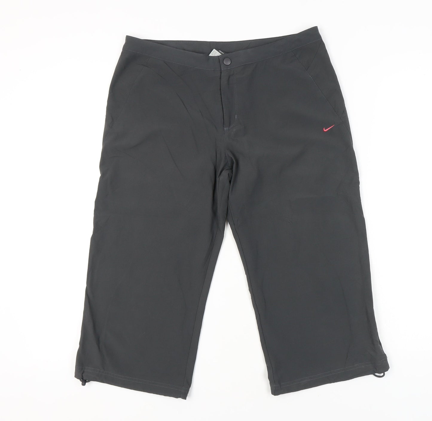 Nike Womens Black Dri-Fit Capri Trousers Size 10 Sportswear