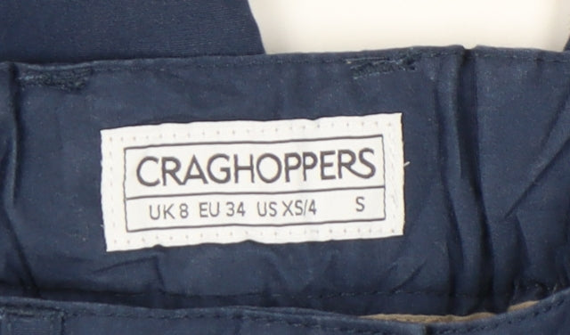 Craghoppers Women’s Blue Cargo Trousers Size 8 UK Outdoor Hiking Travel