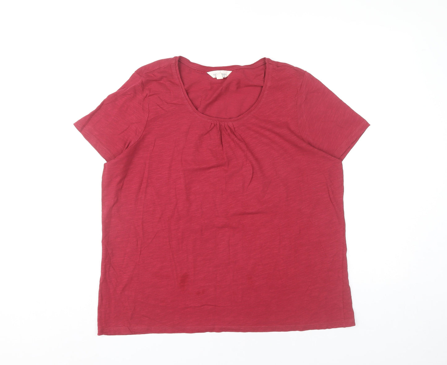 Seasalt Cornwall Women Red UK 14 Organic Cotton Short Sleeve T-Shirt