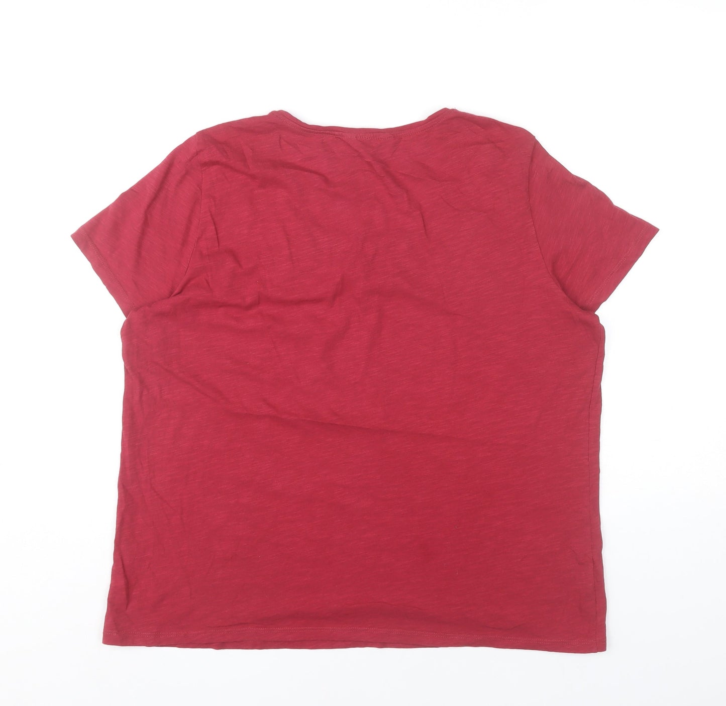 Seasalt Cornwall Women Red UK 14 Organic Cotton Short Sleeve T-Shirt
