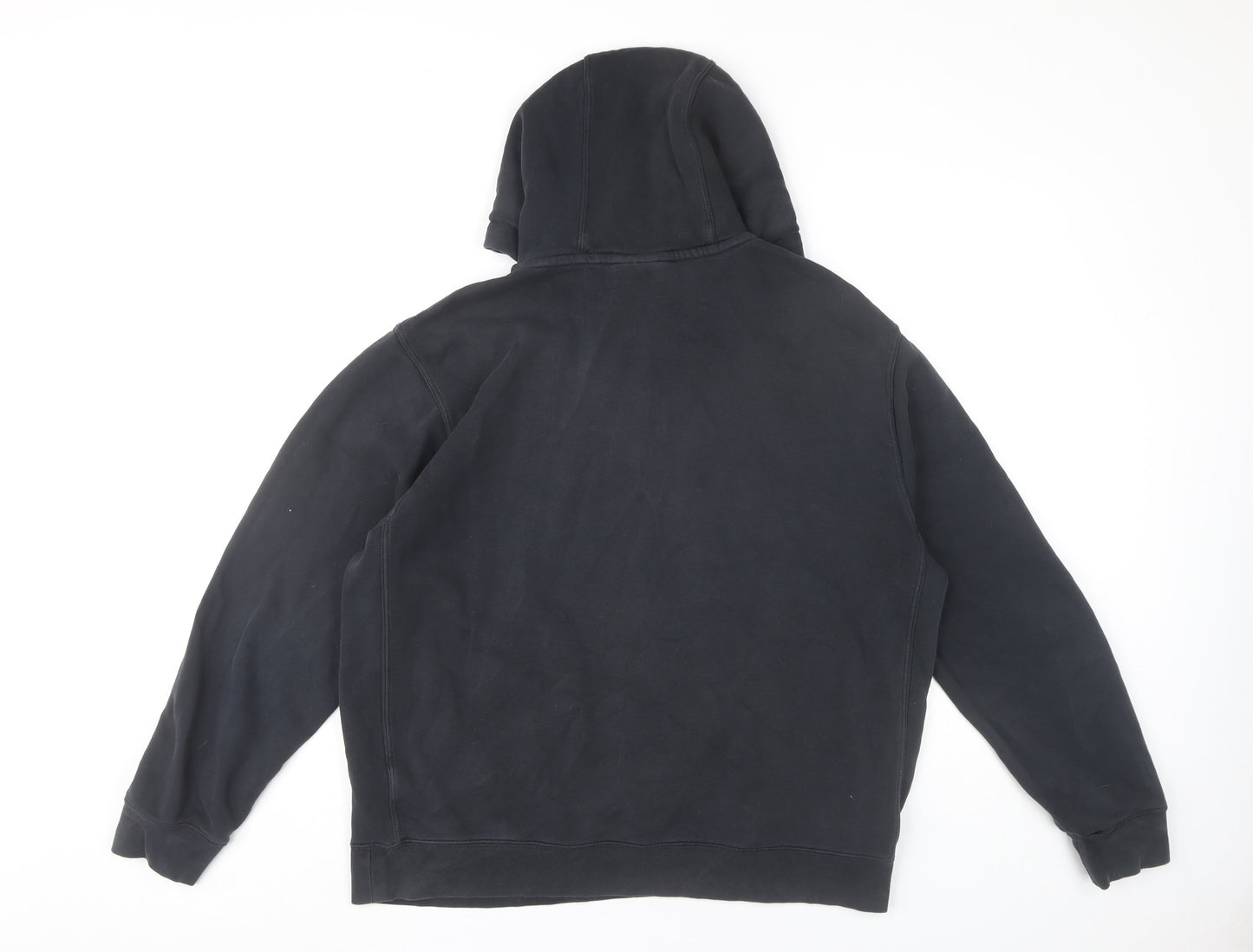 Nike Men’s Black Pullover Hoodie Size L Regular Fit Logo Sweatshirt