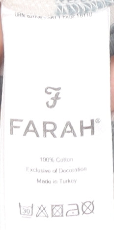 Farah Men’s Blue Striped Cotton Crew Neck T-Shirt Size S