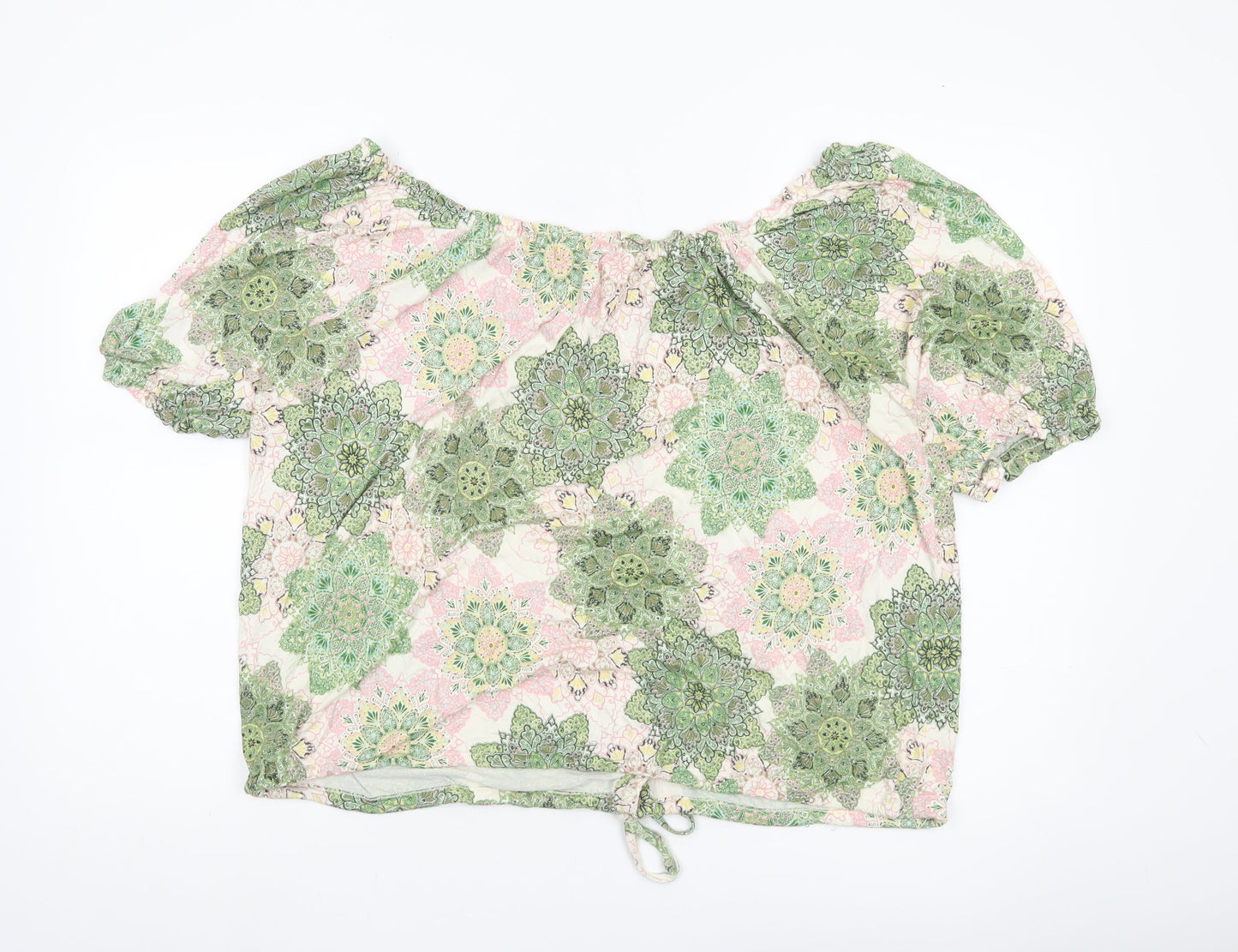 FatFace Women’s Multicoloured Floral Peasant Blouse UK 16