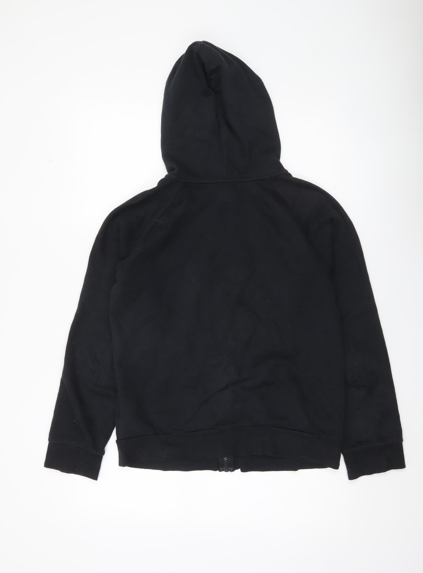 Under Armour Boys Black Full Zip Hoodie Size 13 Years Cotton Blend