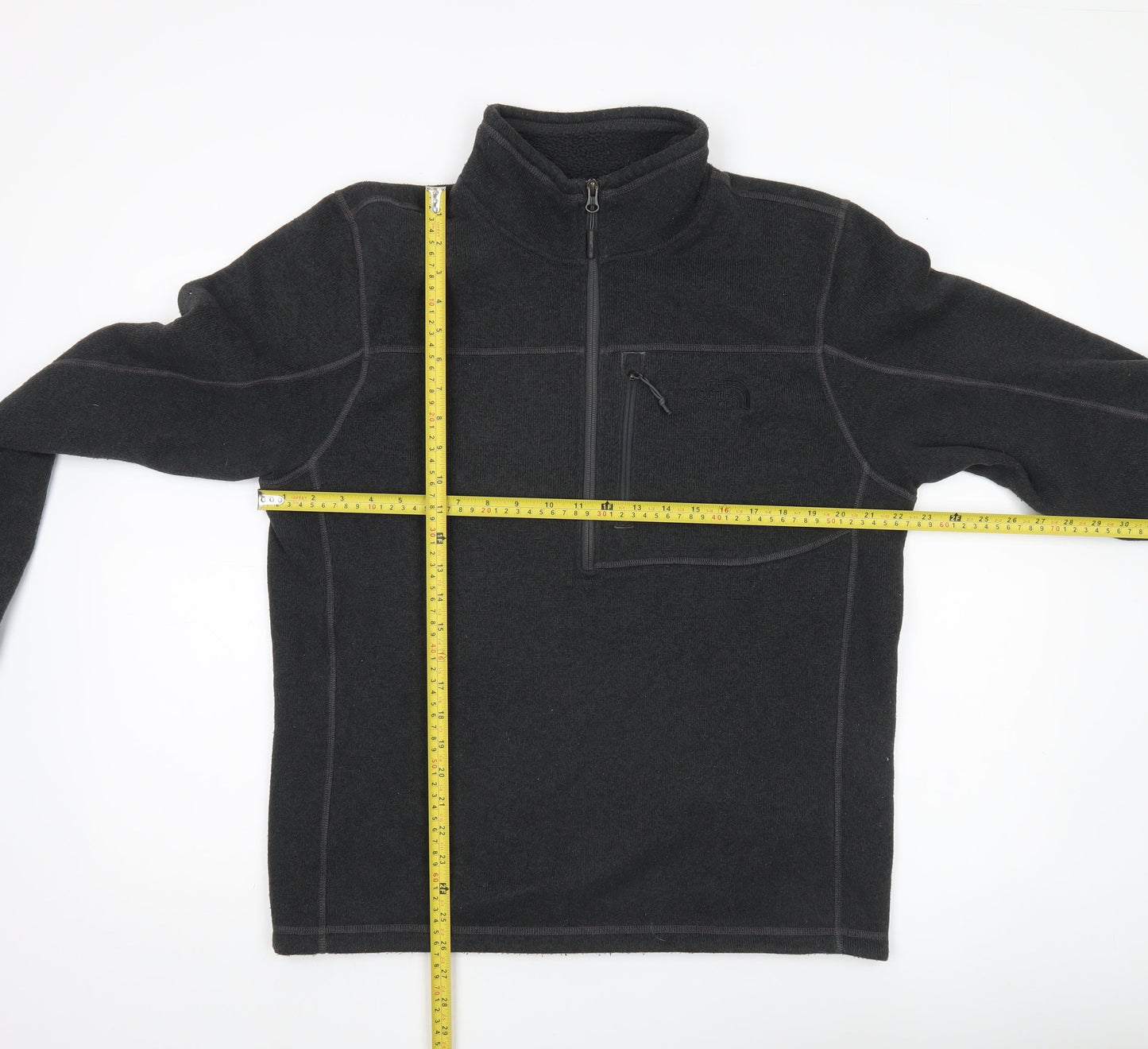 The North Face Men's Black Fleece Sweatshirt L 1/4 Zip Outdoor