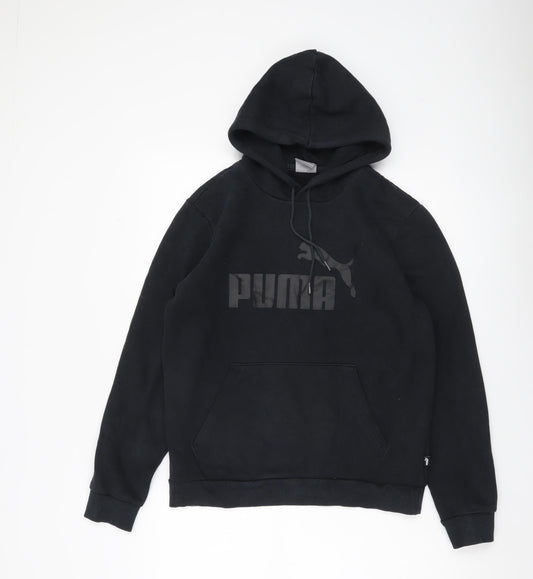 Puma Men's Black Small Pullover Hoodie Sweatshirt Logo Sportswear