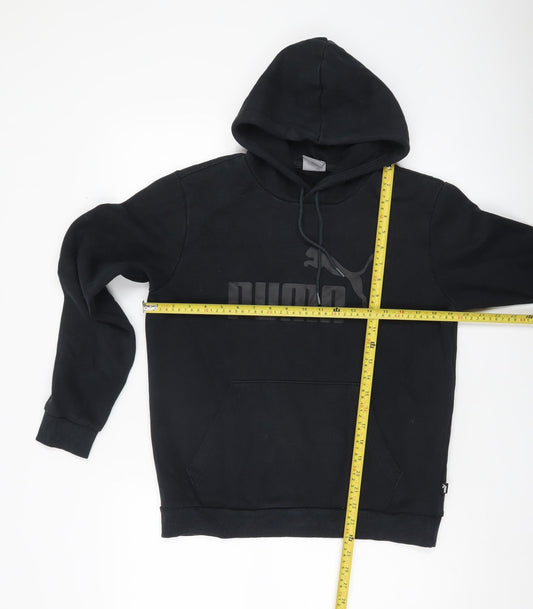 Puma Men's Black Small Pullover Hoodie Sweatshirt Logo Sportswear