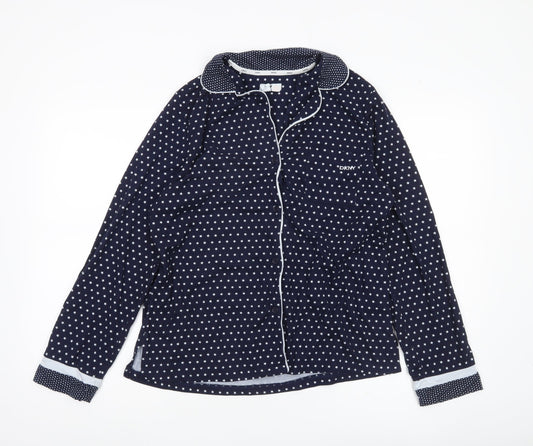 DKNY Women’s Blue Star Print Button-Up Shirt Top M