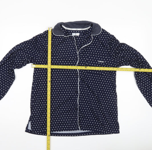 DKNY Women’s Blue Star Print Button-Up Shirt Top M