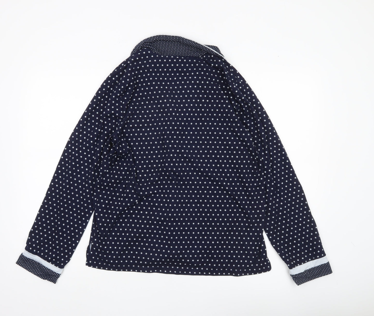 DKNY Women’s Blue Star Print Button-Up Shirt Top M