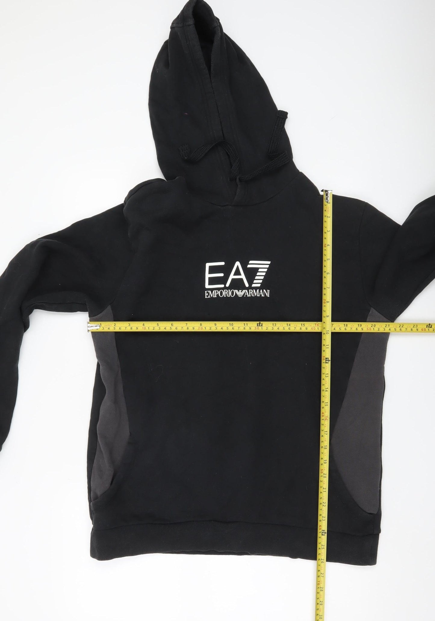 Emporio Armani EA7 Men's Black 2XL Pullover Hoodie Graphic Logo