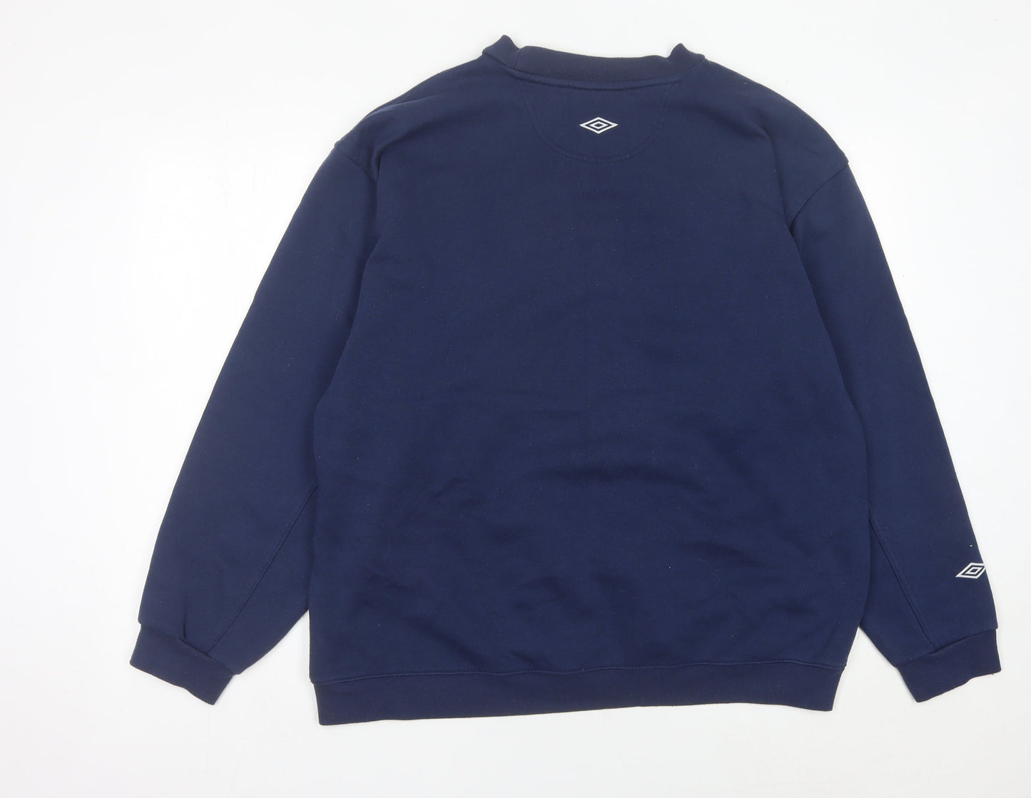 Umbro Men’s Blue XL Pullover Sweatshirt Crew Neck Logo Sportswear