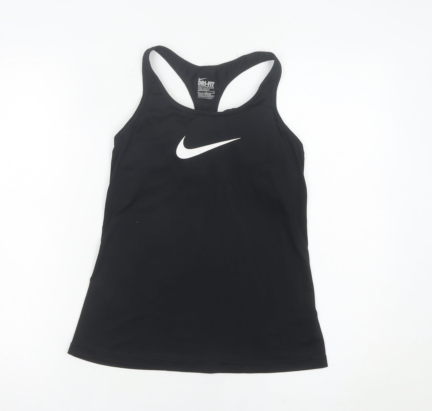 Nike Womens Black Dri-FIT Slim Fit Tank Top M Racerback Activewear