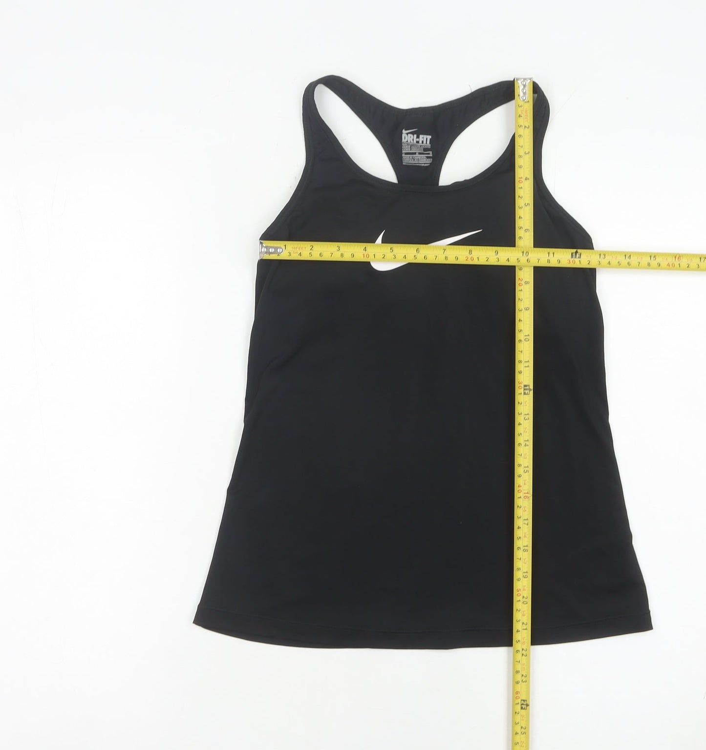 Nike Womens Black Dri-FIT Slim Fit Tank Top M Racerback Activewear