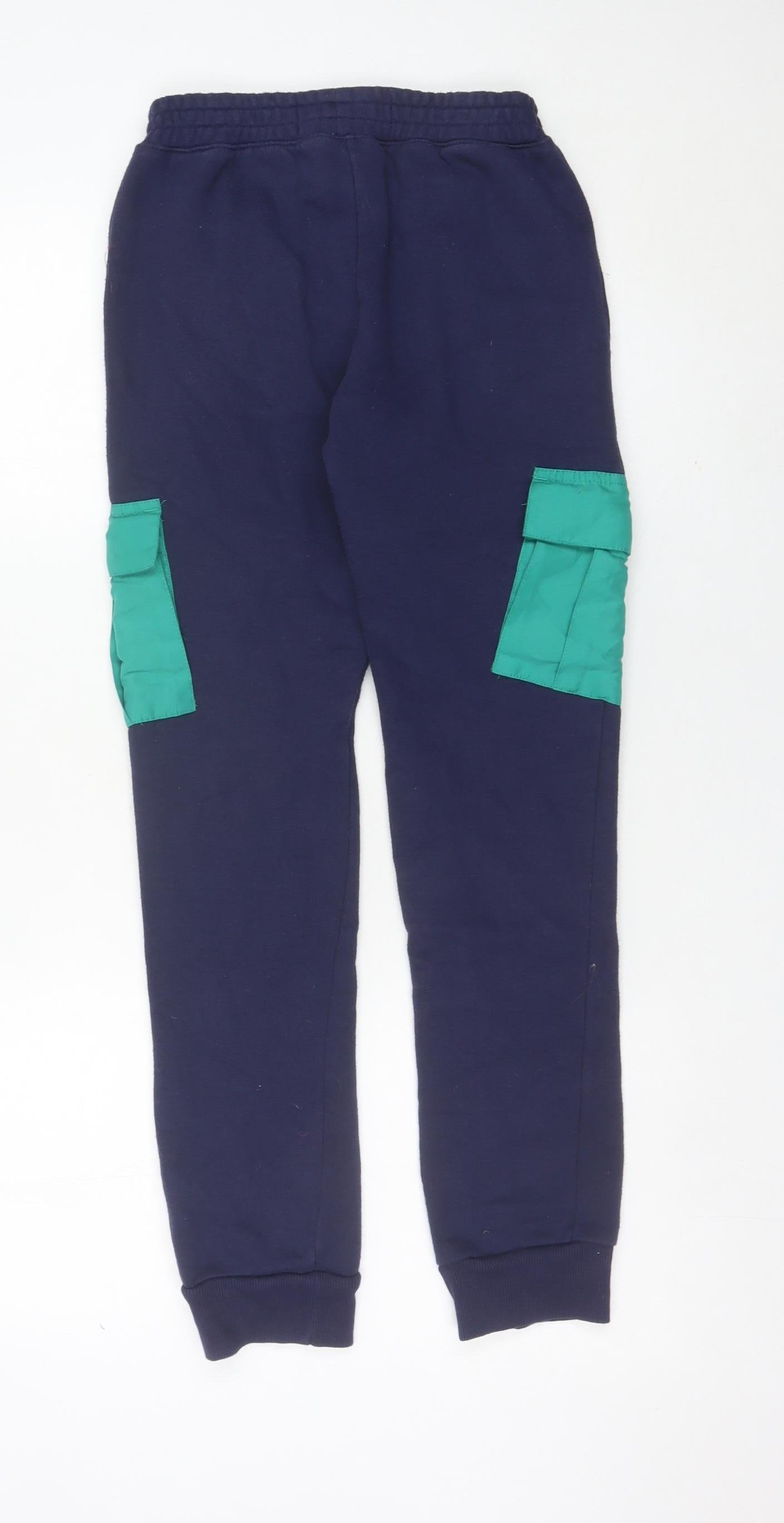 Levi's Boys Blue Green Cargo Jogger Trousers Size 12 Years Cotton Blend