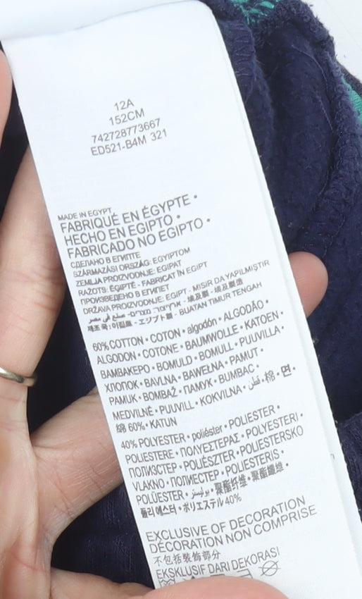 Levi's Boys Blue Green Cargo Jogger Trousers Size 12 Years Cotton Blend