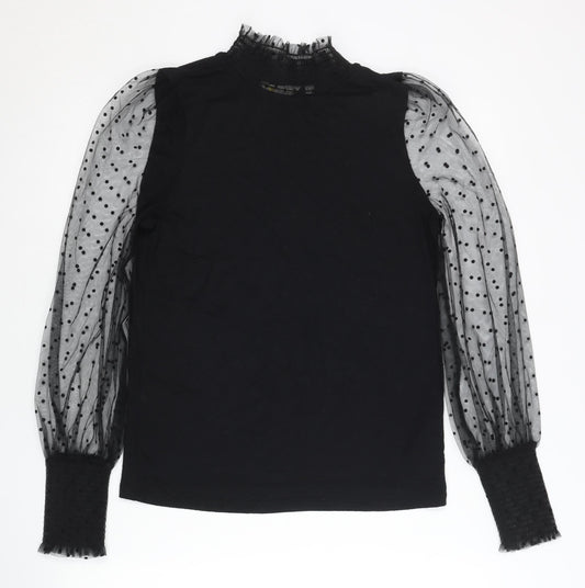 Womens UK Size 6 Boden Black Viscose Blend Blouse