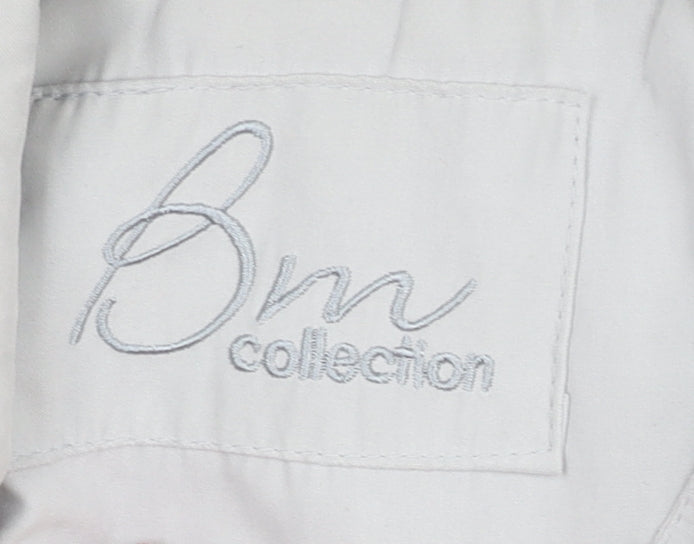 Bm Collection Women Grey XL Parka Jacket Hooded Mid-Length