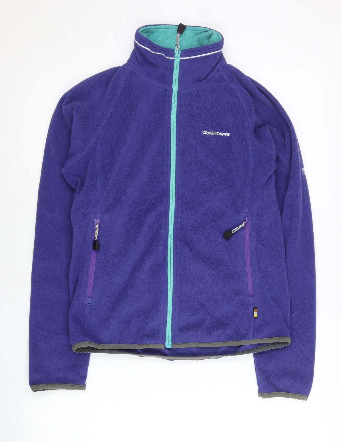 Craghoppers Womens Purple Fleece Jacket UK 10 Full Zip Outdoor