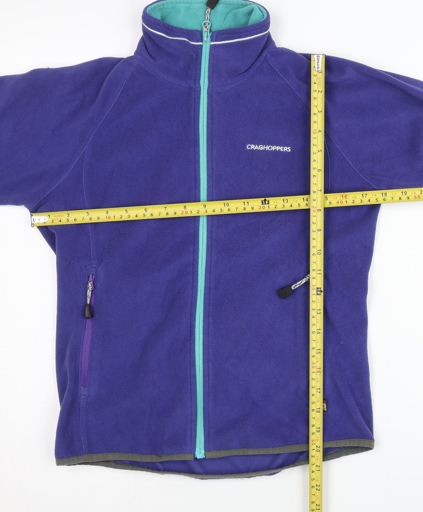 Craghoppers Womens Purple Fleece Jacket UK 10 Full Zip Outdoor