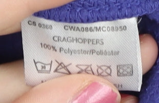 Craghoppers Womens Purple Fleece Jacket UK 10 Full Zip Outdoor