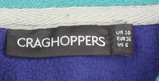 Craghoppers Womens Purple Fleece Jacket UK 10 Full Zip Outdoor