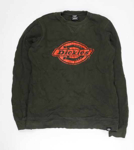 Dickies Men’s Green Medium Sweatshirt Pullover Logo Crew Neck